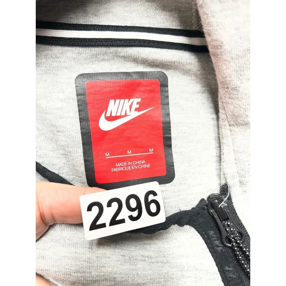 Nike Women's Asymmetrical Zip Hoodie Gray Black‎ Scuba Techwear Style Size M